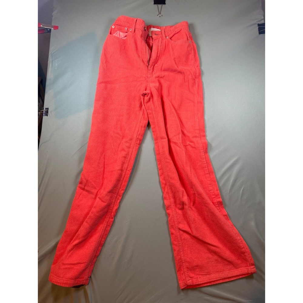 BDG Urban Outfitters Logan Buckle Baggy Boyfriend Red Wide Leg Jeans Women's 25